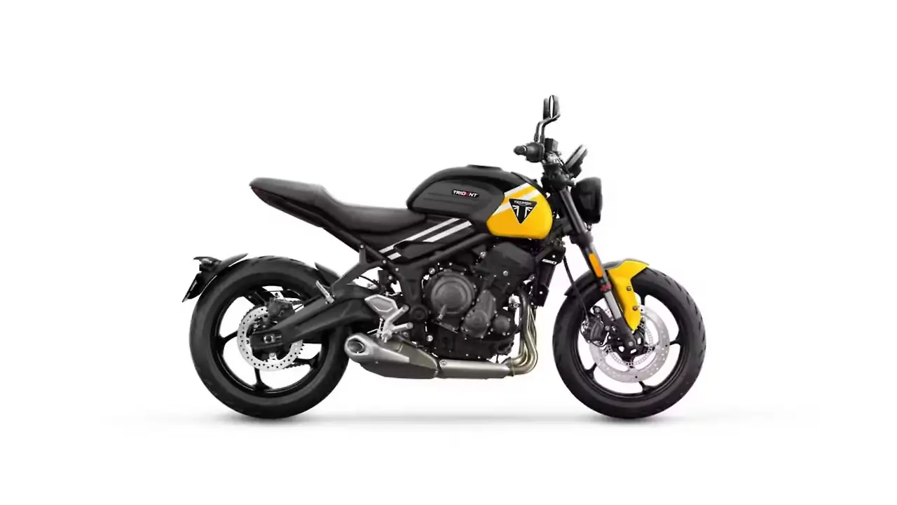Triumph Trident Cosmic Yellow - Sapphire Black