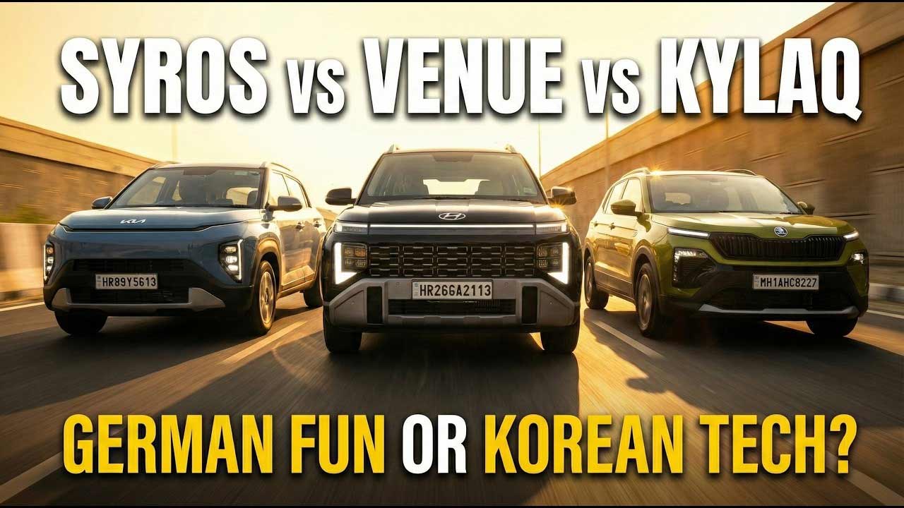 Kylaq Vs Venue Vs Syros Driving Fun Vs Smart Tech AutoX Comparison 1769572965563