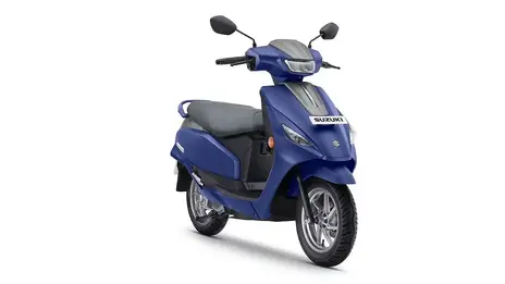 Suzuki E Access Metallic Mat Stellar Blue  Metallic Mat Fibroin Gray