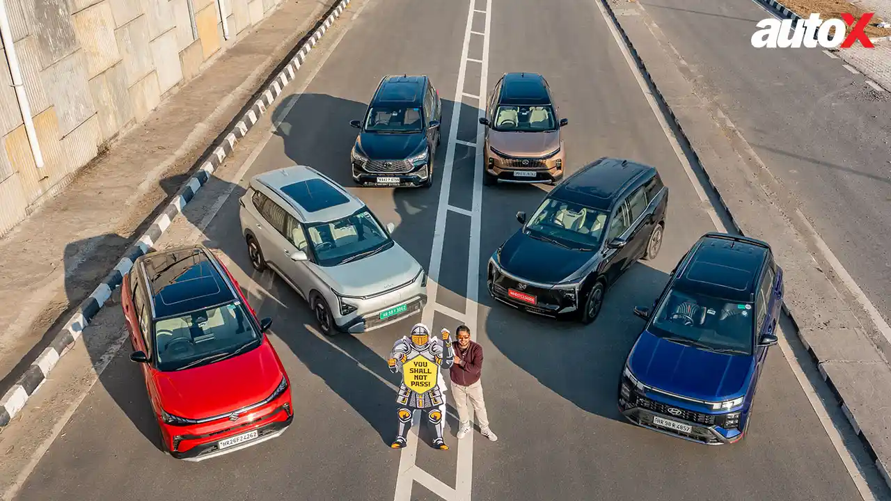 AutoX ADAS Mega Test 3   Victoris Vs Carens Clavis EV Vs Innova Hycross Vs Safari Vs XEV 9S Vs Creta N Line 1768389404170