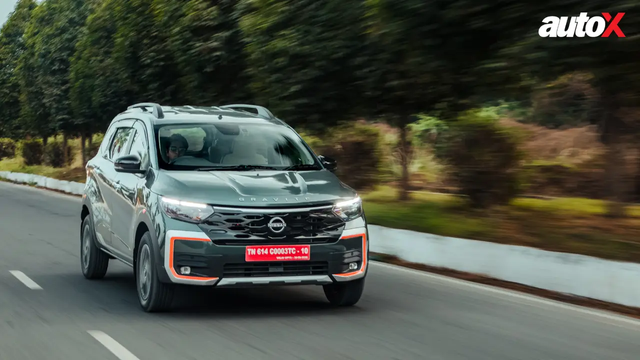 Nissan Gravite Driving Front Three Quarters 1776265849283