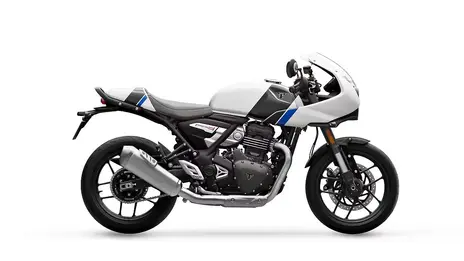 Triumph Thruxton 400 Pearl Metallic White  Storm Grey