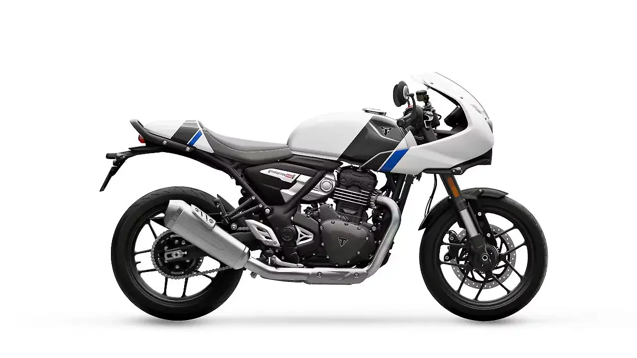 Triumph Thruxton 400 Pearl Metallic White  Storm Grey