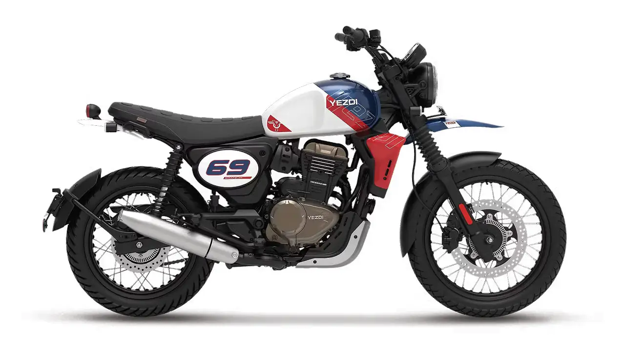 Yezdi Scrambler Rally Blue